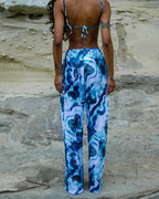 Conjunto Safira & Naturale - Calça de Tule + Biquíni Cortininha - Azul Mineral