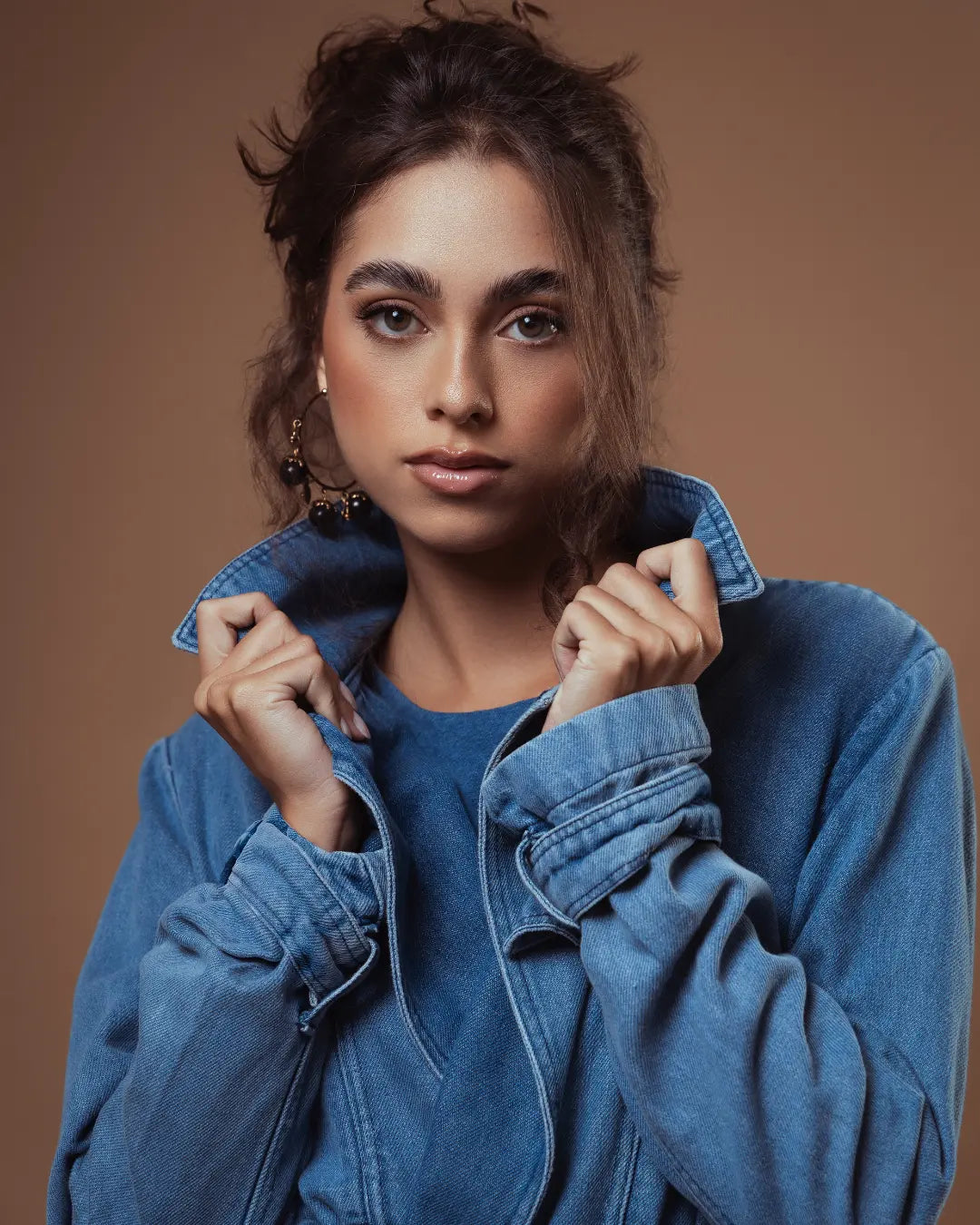 Trench Coat Jeans com Faixa na Cintura