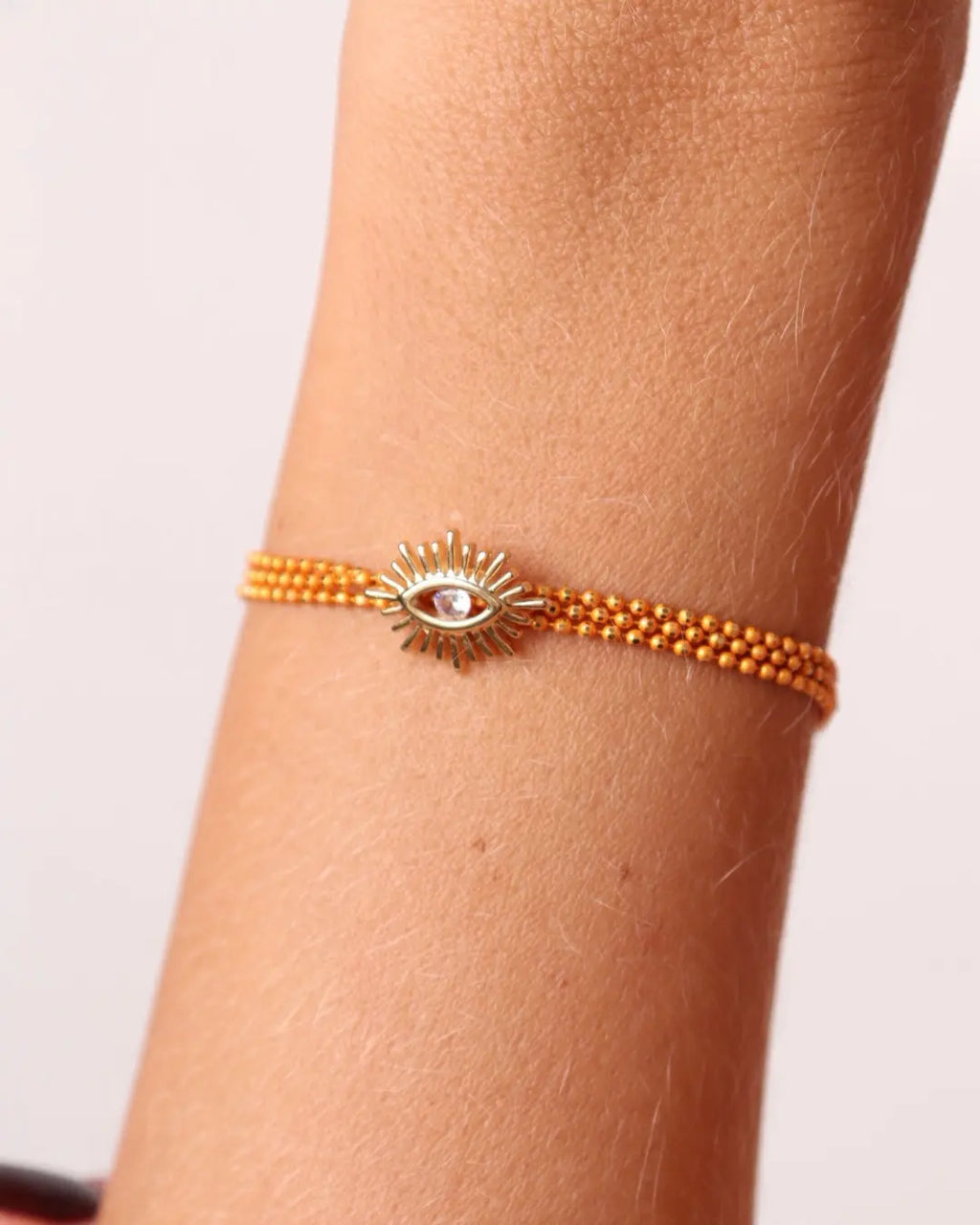 Pulseira Olho Grego Dots Resinada