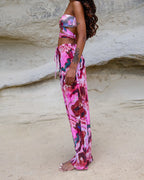 Conjunto Oasis & Safira - Biquíni e Calça de Tule - Rosa Mineral