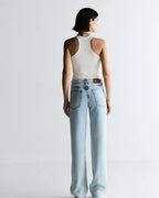 D04CAL03 - CALÇA RETA LIGHT BLUE DENIM