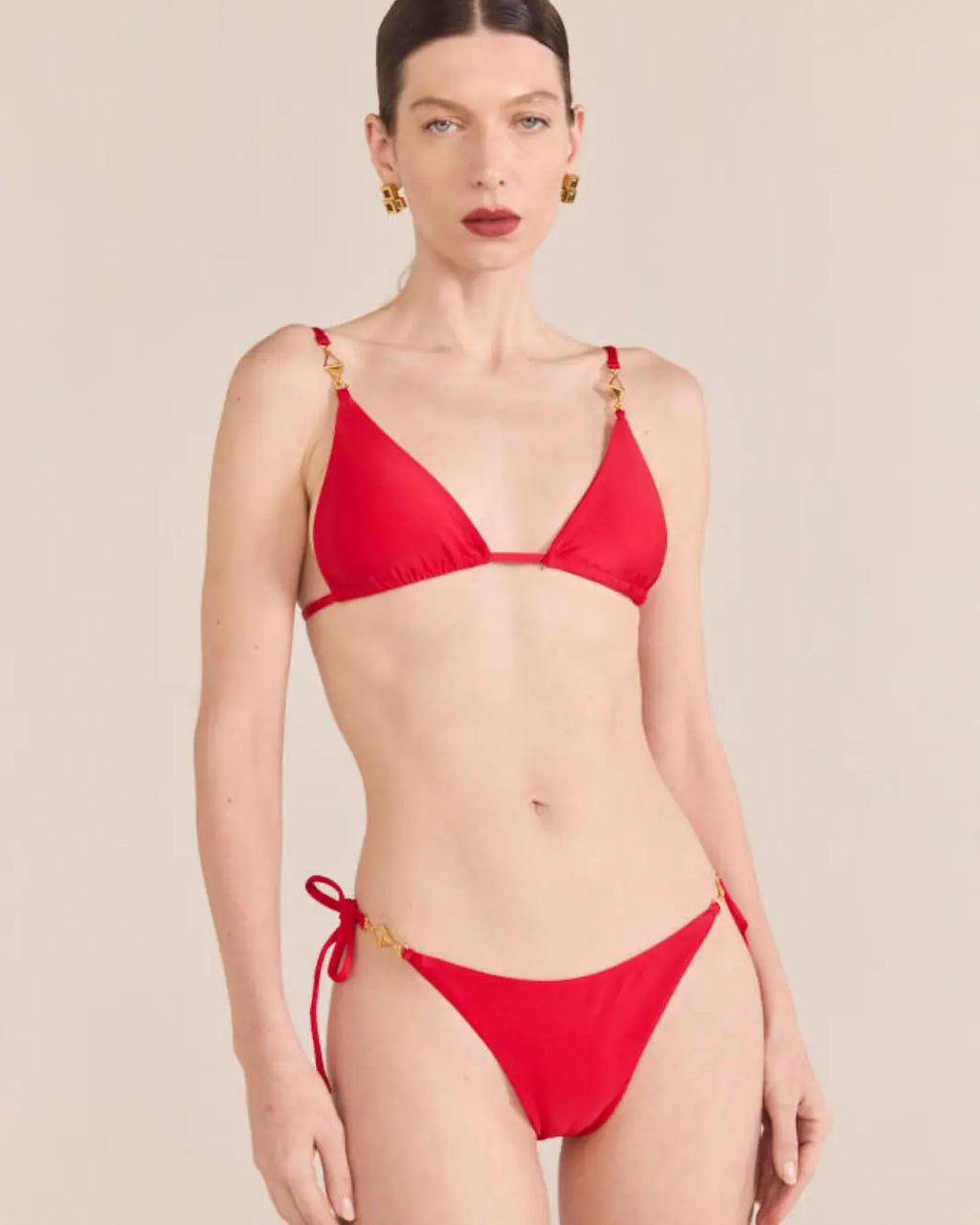 Biquíni Triângulo Louvre - Vermelho