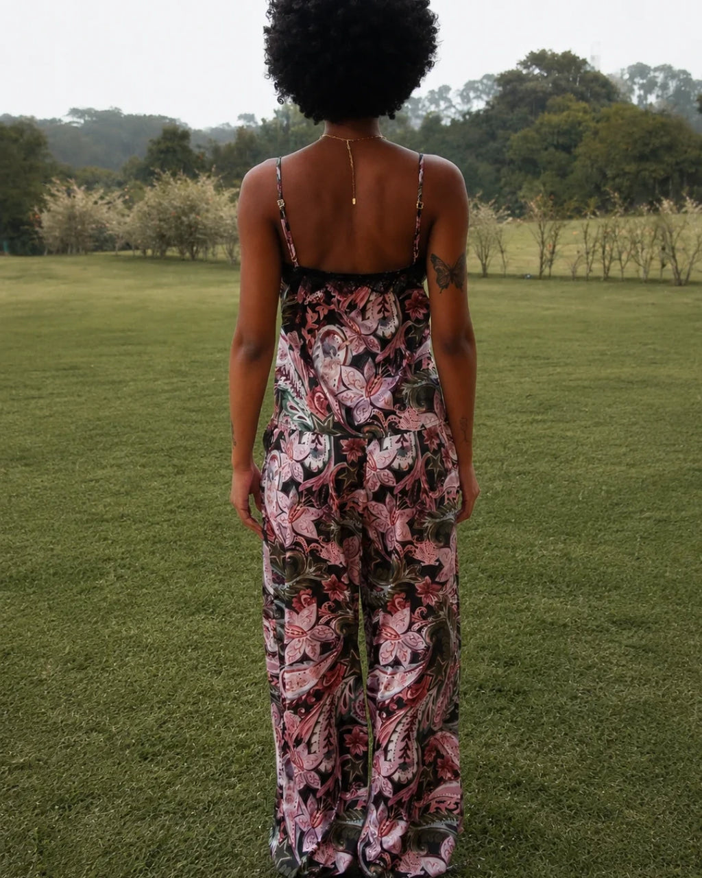 Calça Seda Atlas Sombra