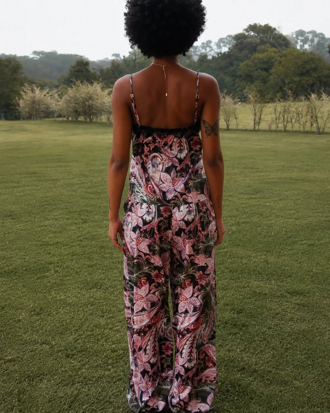 Calça Seda Atlas Sombra