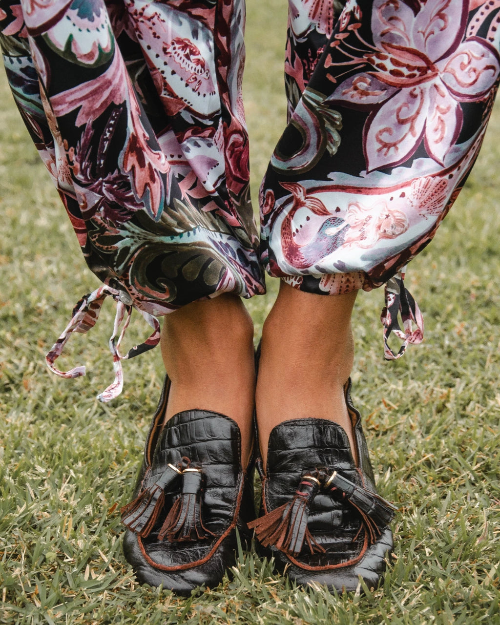 Calça Seda Atlas Sombra