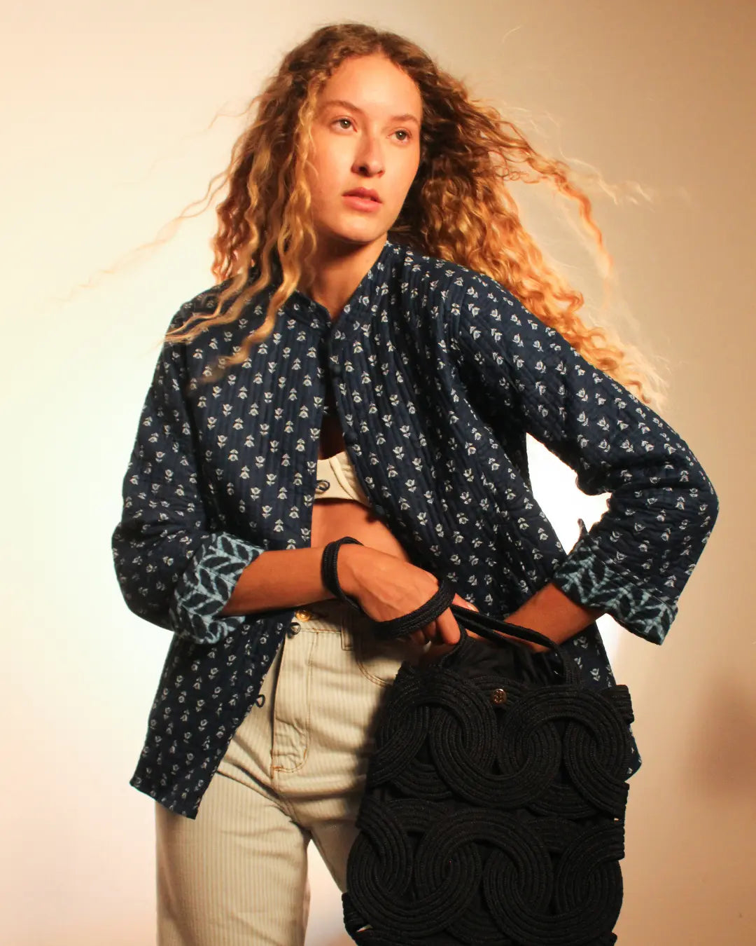 Casaco Matelassê Marinho