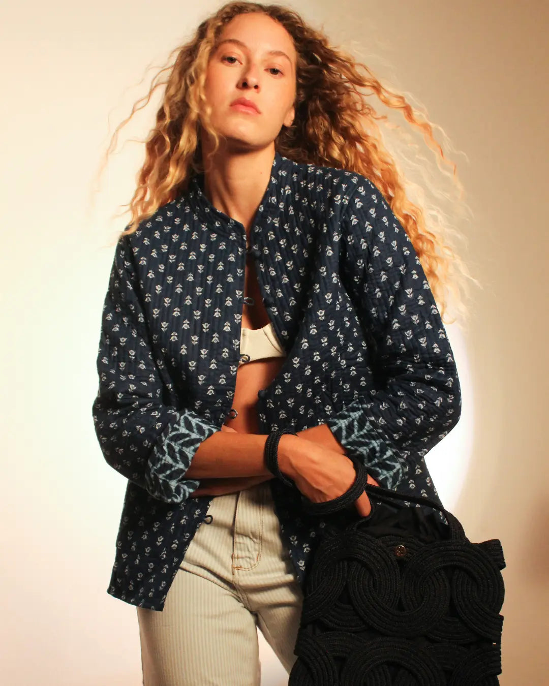 Casaco Matelassê Marinho