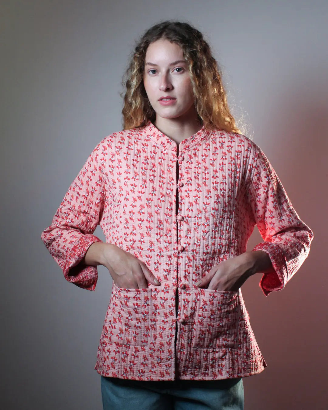 Casaco Matelassê Rosa