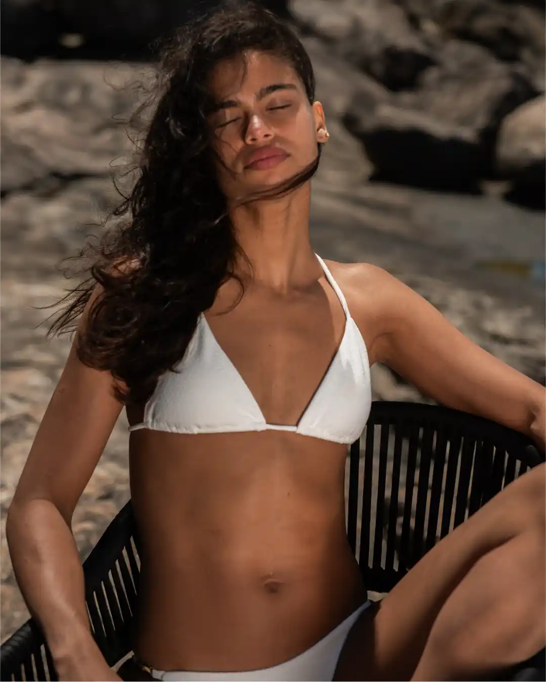 Cortininha acessório triplo Coqueirinho Off White