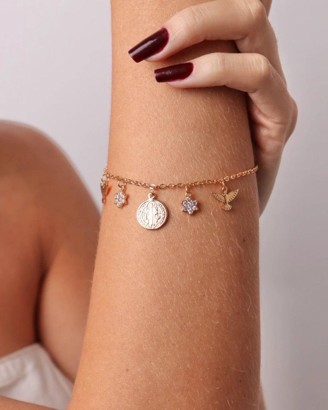 Pulseira Pingentes Religiosos