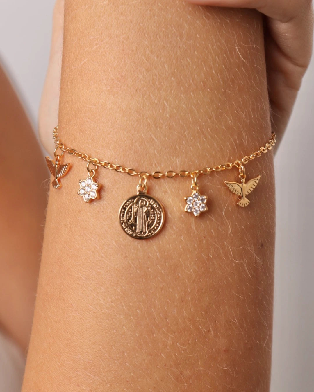 Pulseira Pingentes Religiosos