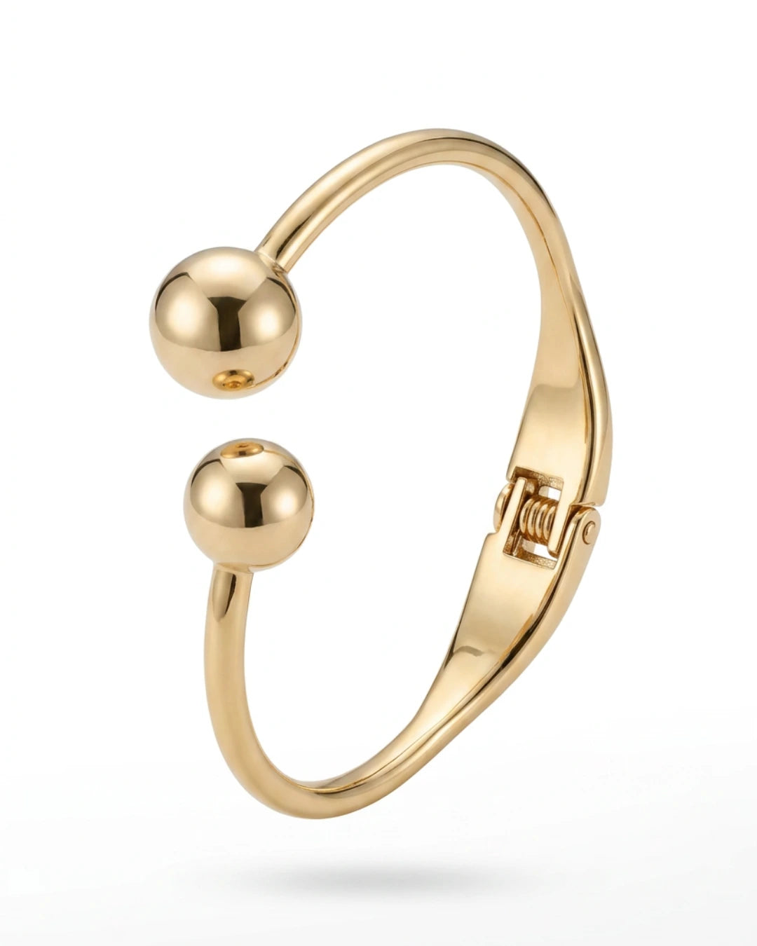 Pulseria Dura Bolinha Dourada