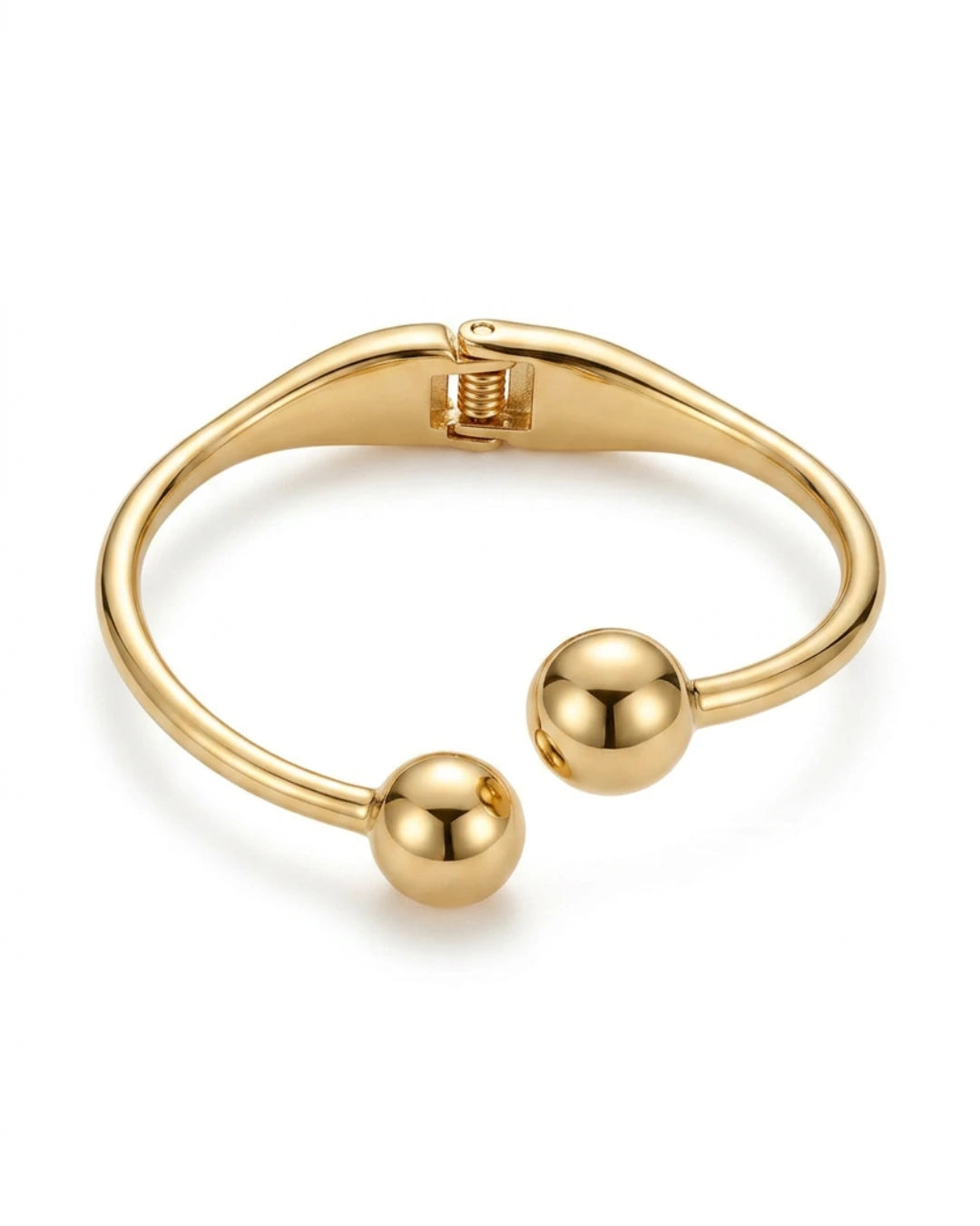 Pulseria Dura Bolinha Dourada