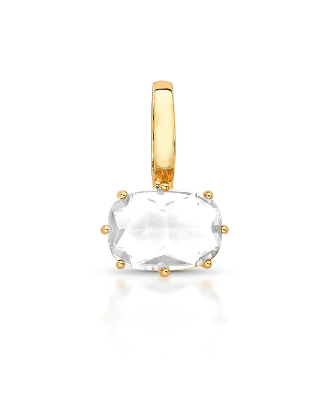 Pingente com Fecho em Cristal Oval