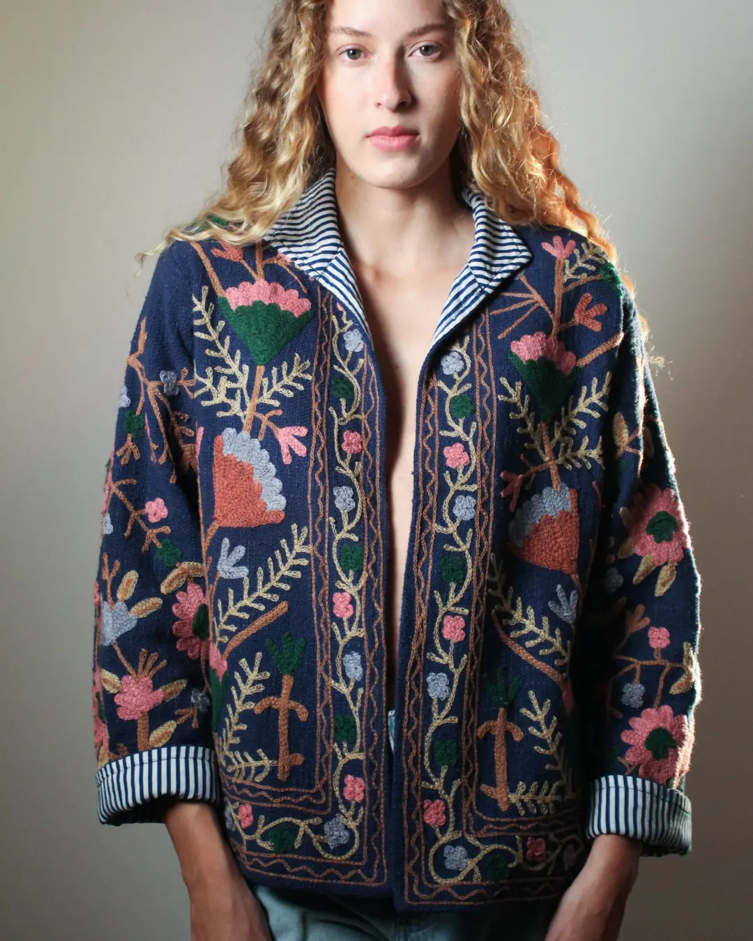 Jaqueta Blue Flowers