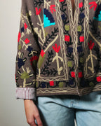 Jaqueta Brown Flowers