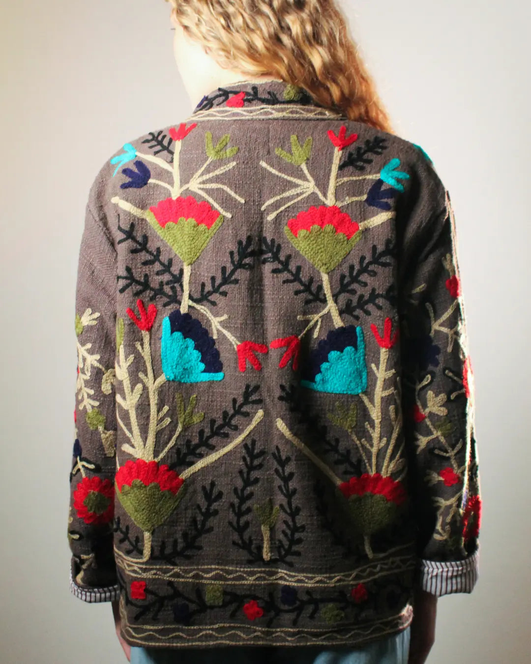 Jaqueta Brown Flowers