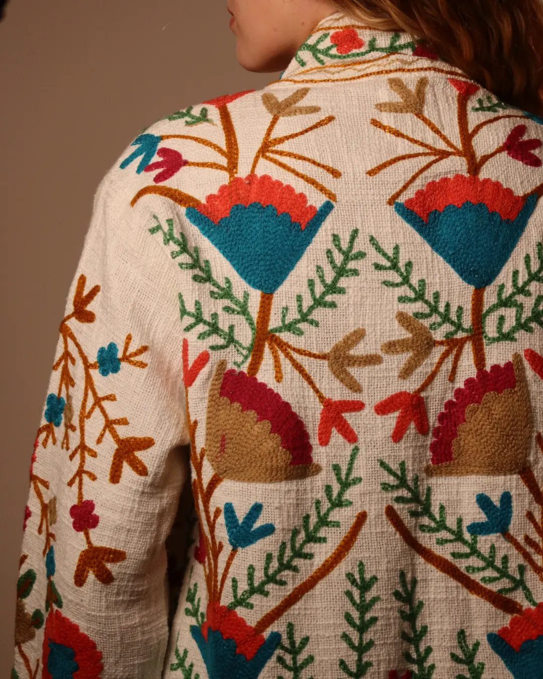 Jaqueta White Flowers