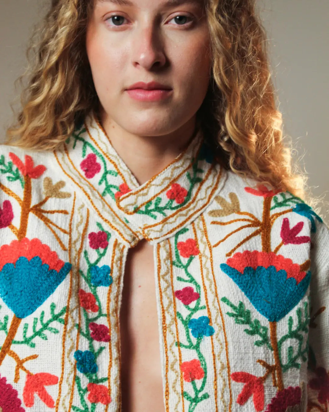 Jaqueta White Flowers