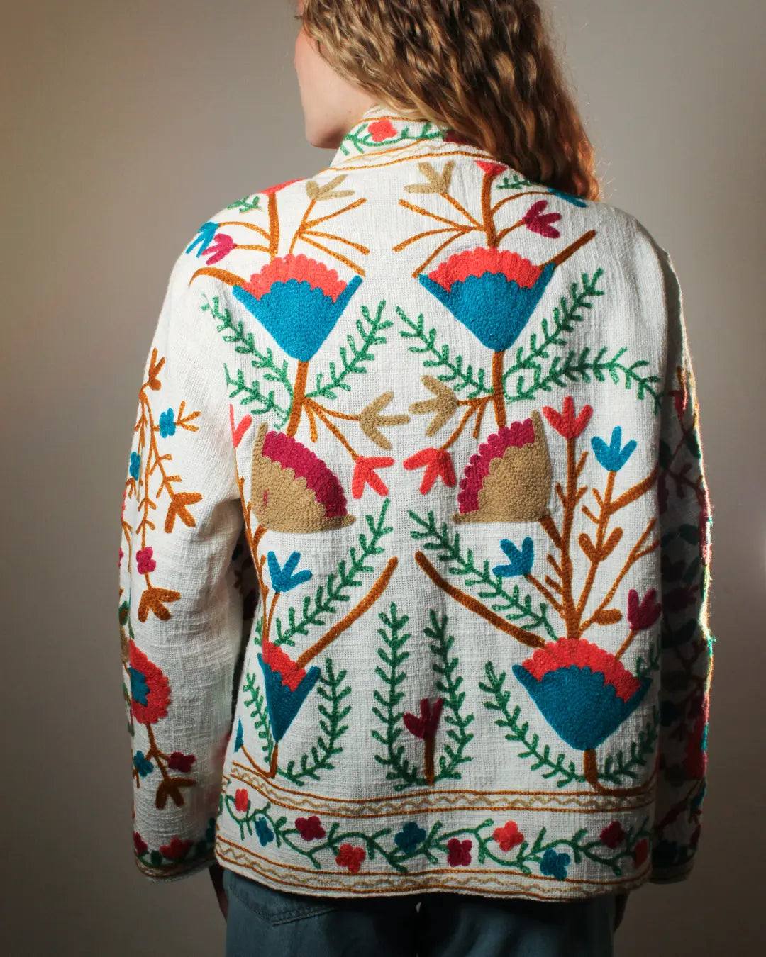 Jaqueta White Flowers