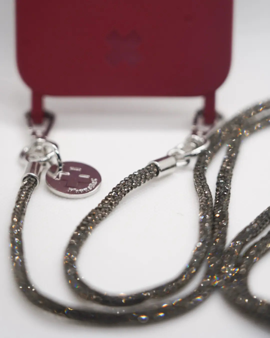 Alça NY com strass preateado