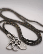 Alça NY com strass preateado