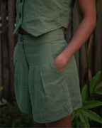 Shorts linho Pina Verde
