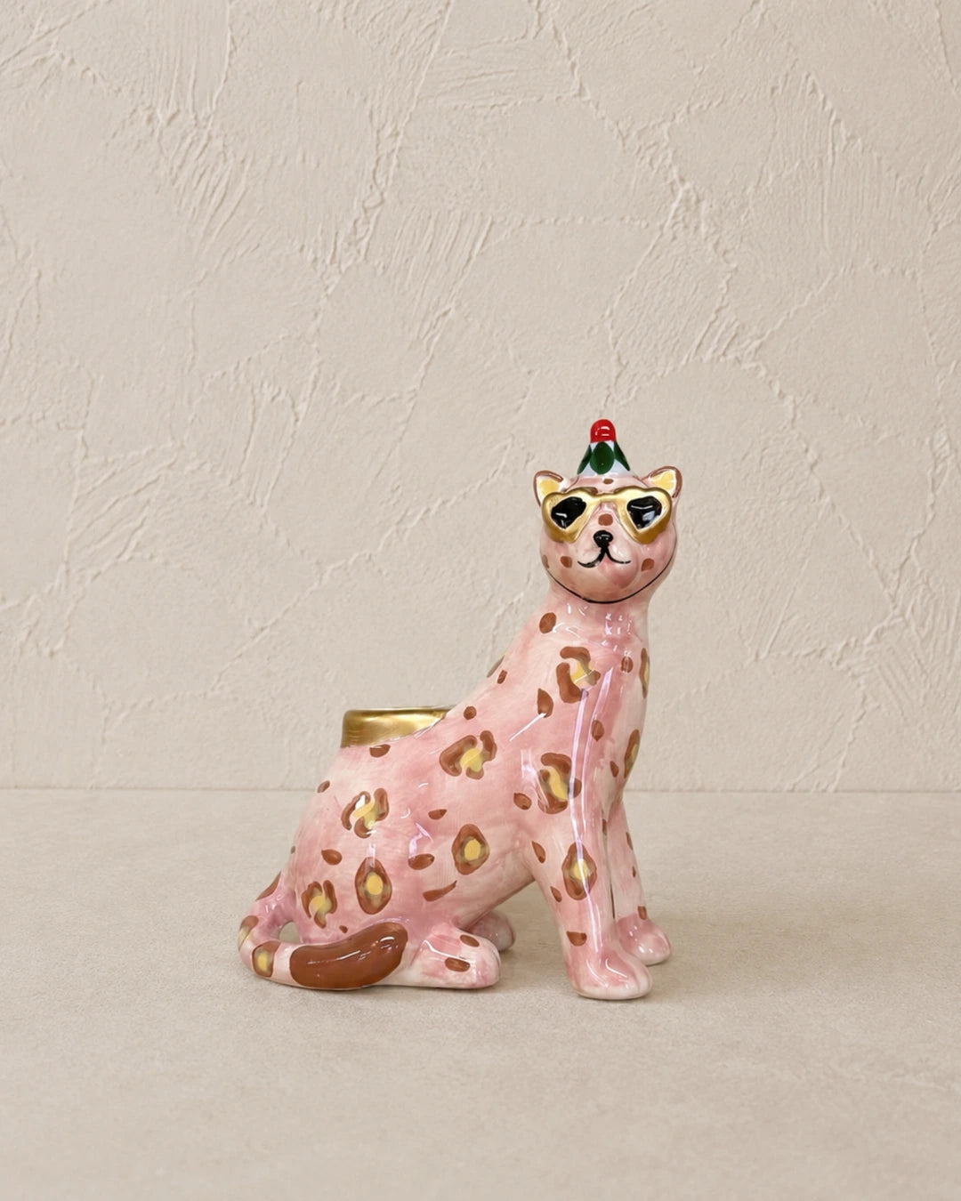 Castiçal Onça Rosa