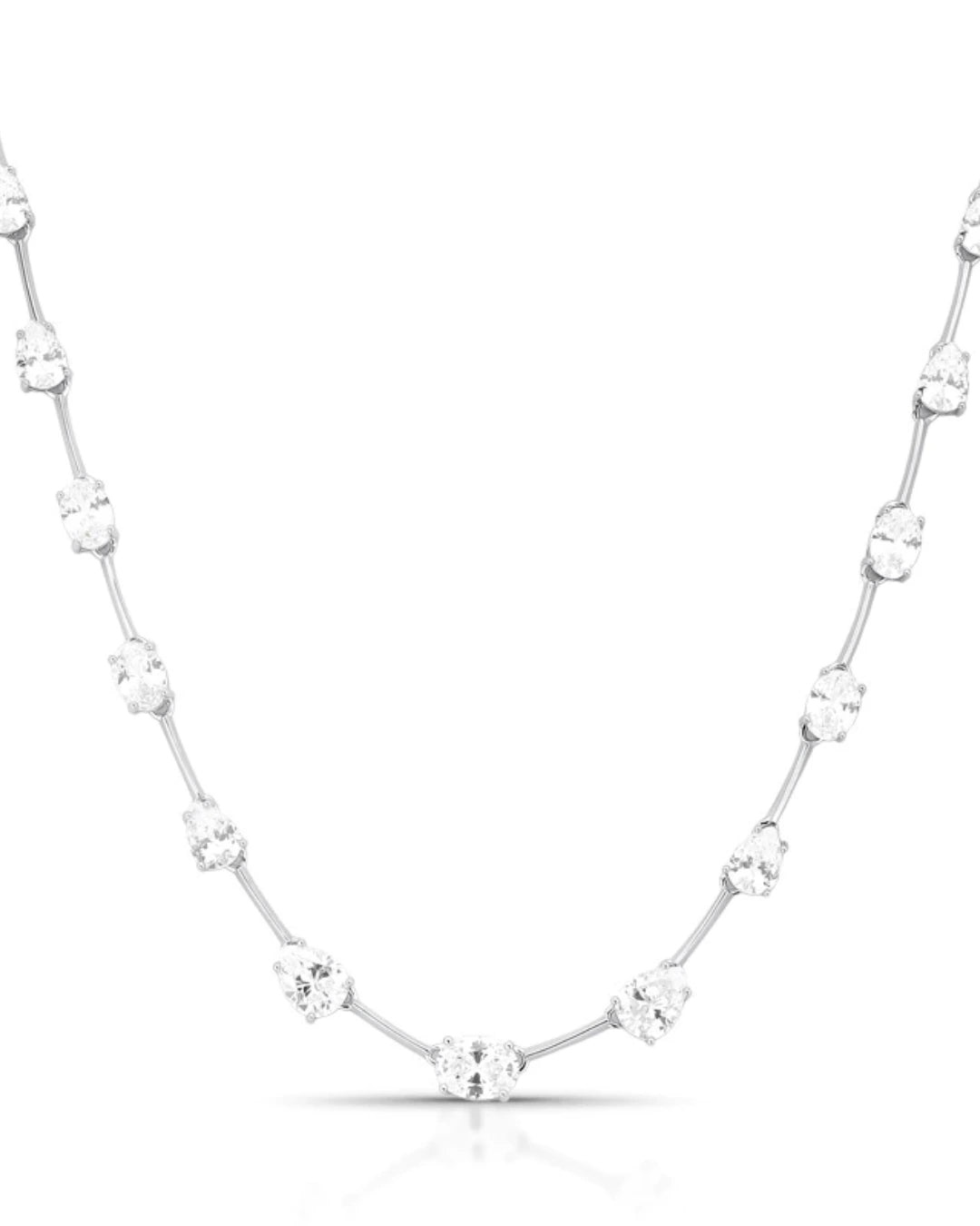 Colar Riviera Fio Faca Oval