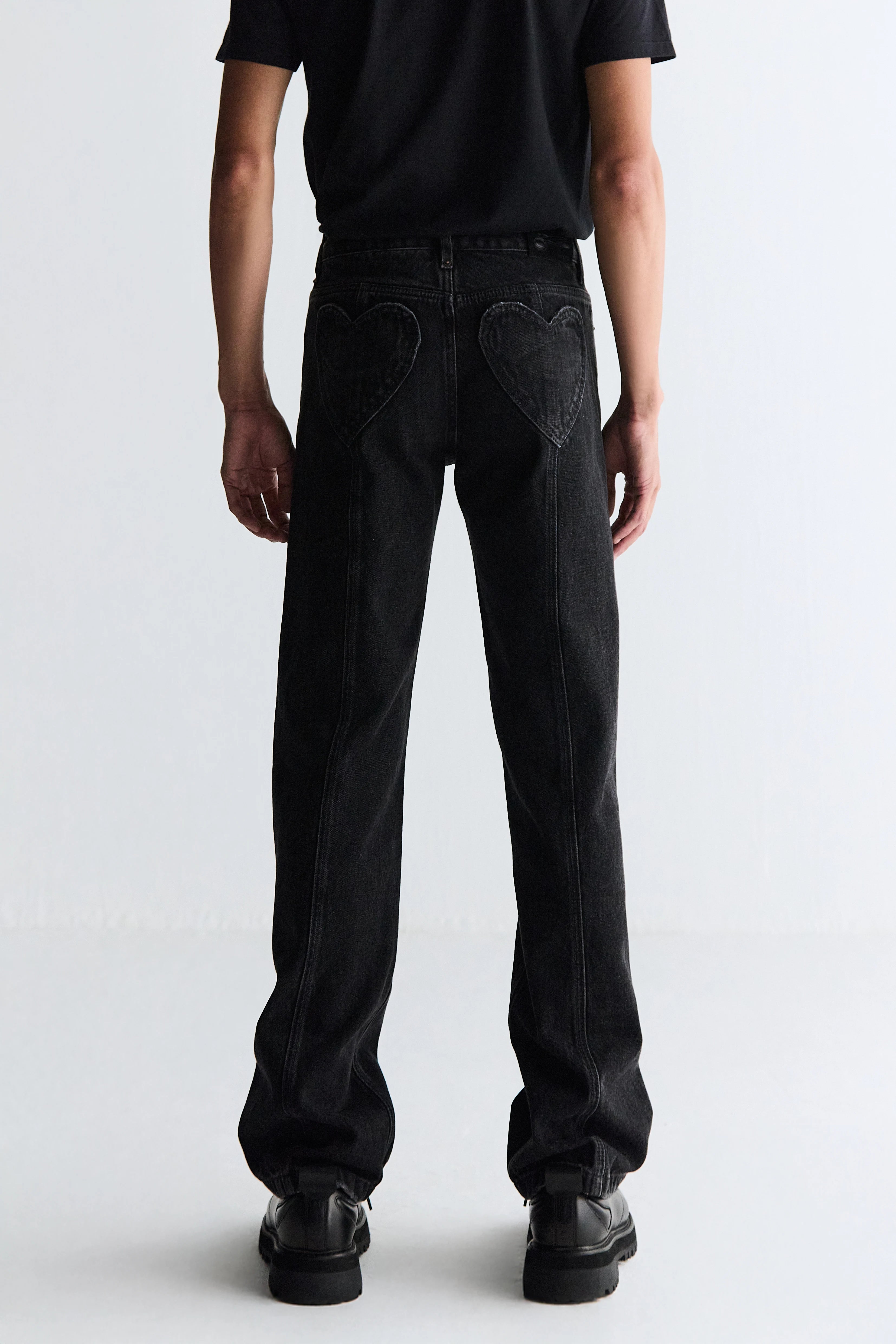 CLCAL04 - Calça Heart Black Denim Stone