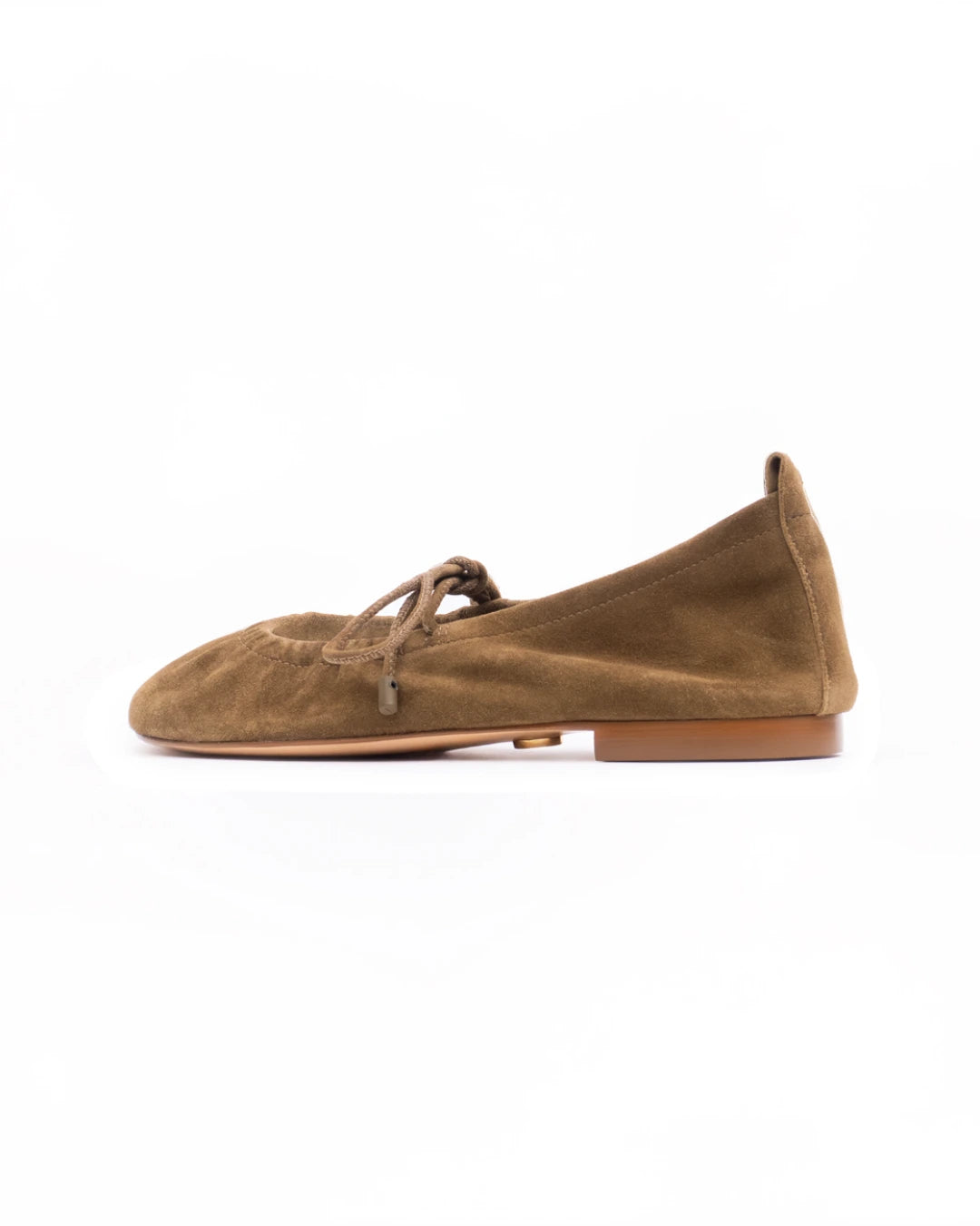 Sapatilha de Couro Nápoles Suede Verde Oliva