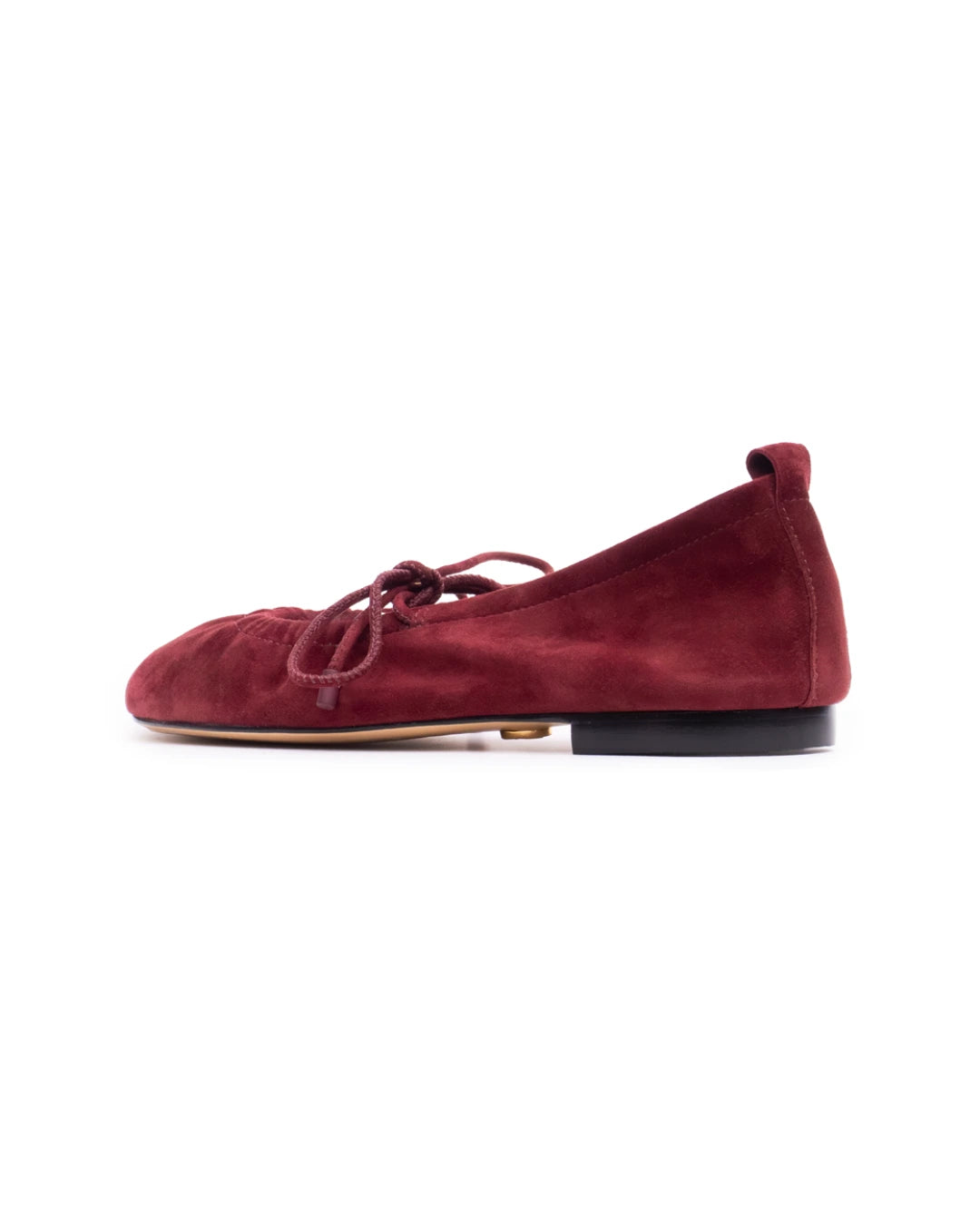 Sapatilha de Couro Nápoles Suede Burgundy